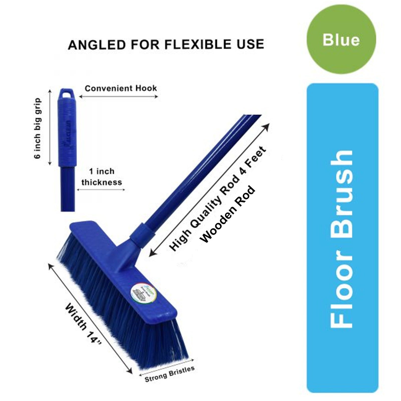 BRUSH SET (Blue) WOODEN Rod