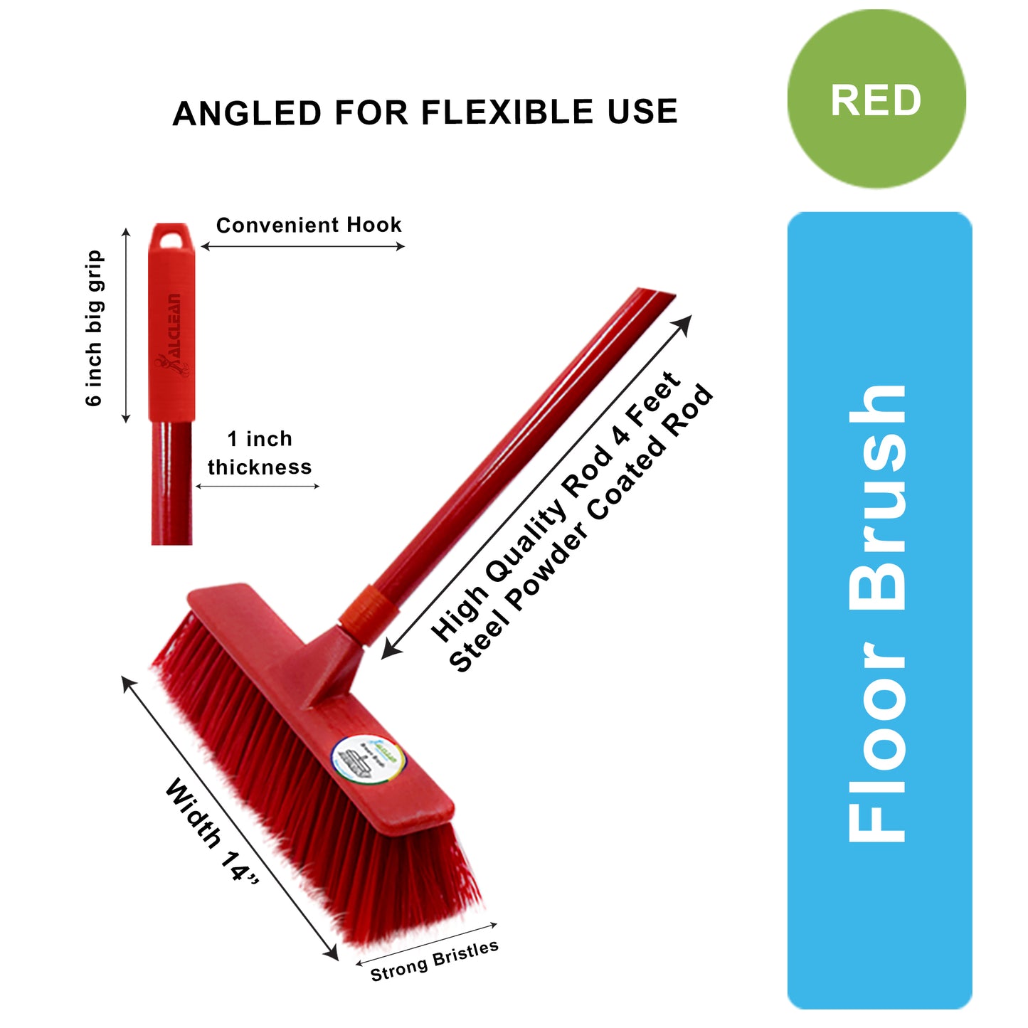 FB-080-RED - FLOOR BRUSH (SET)