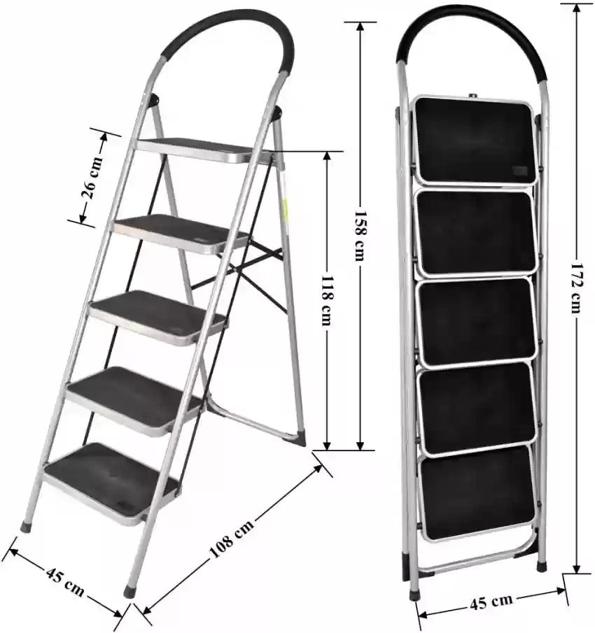 HQ FOLDING LADDER - 5 STEPS