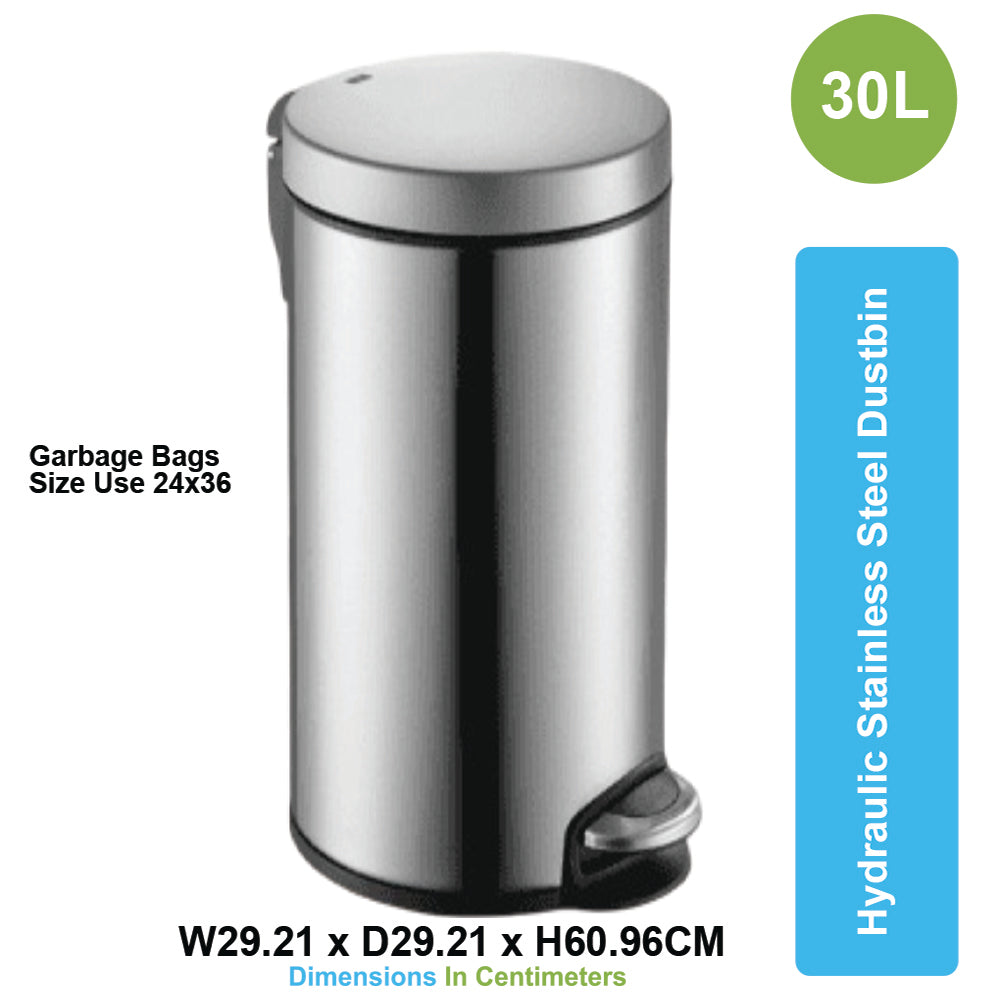 ASD-07-30L-Stainless Steel Dustbin with Pedal 30L