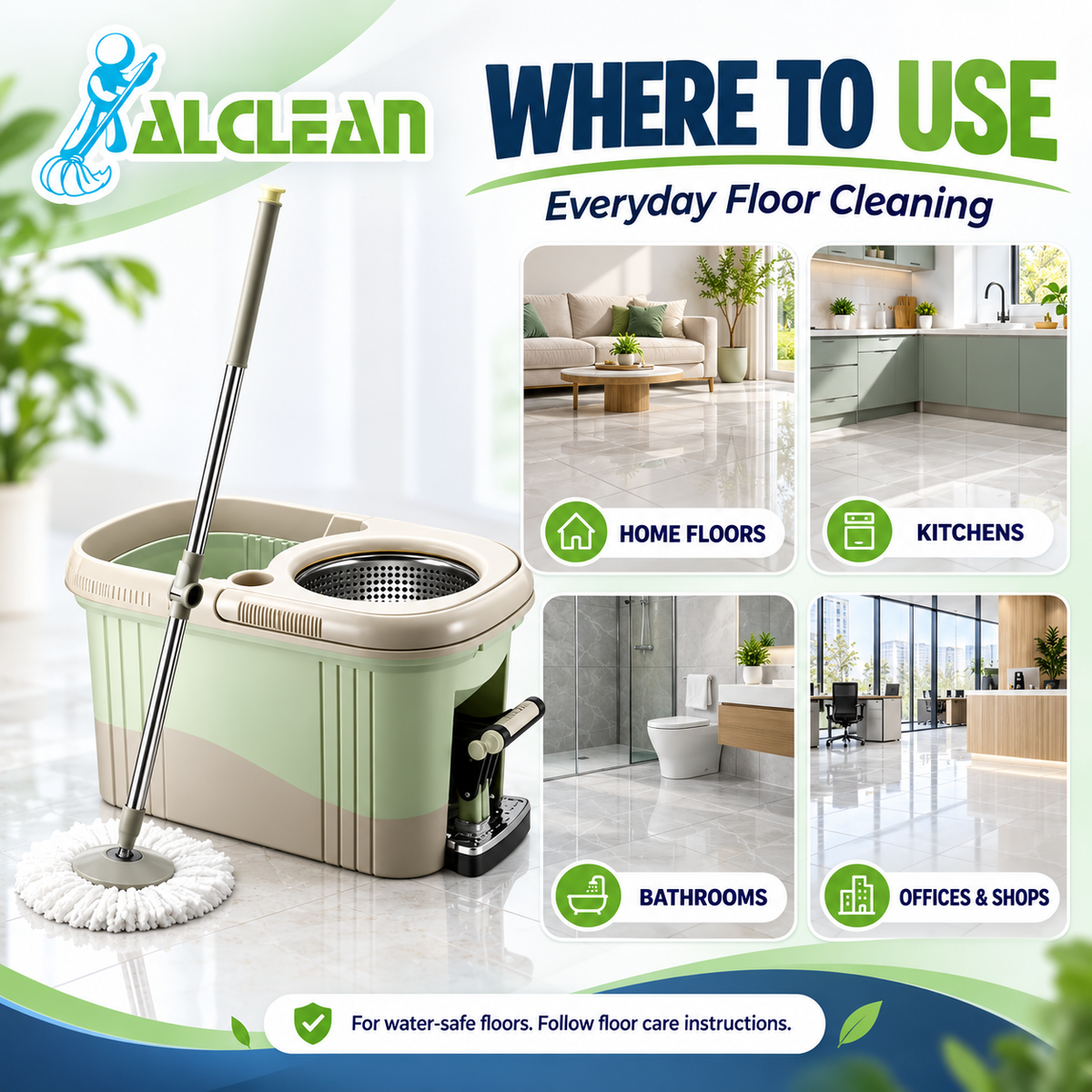 M016-B - Spin Mop Bucket with Padels