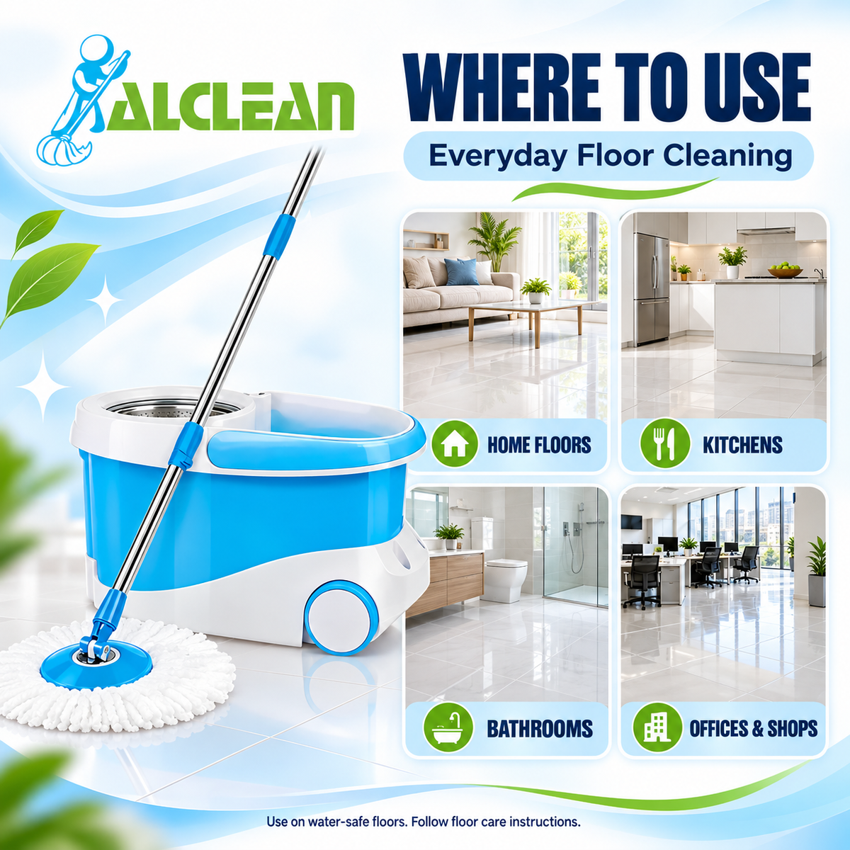 M-014B- Micro Fiber Spin Mop with Pedal