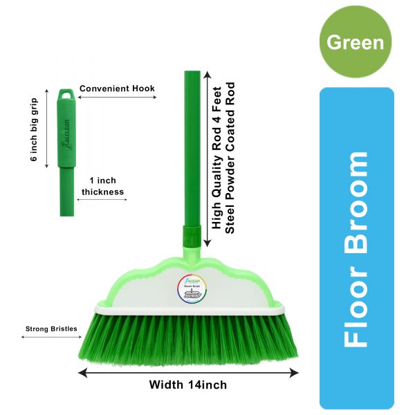Green Metal Rods Broom Set (Green) Metal Rod