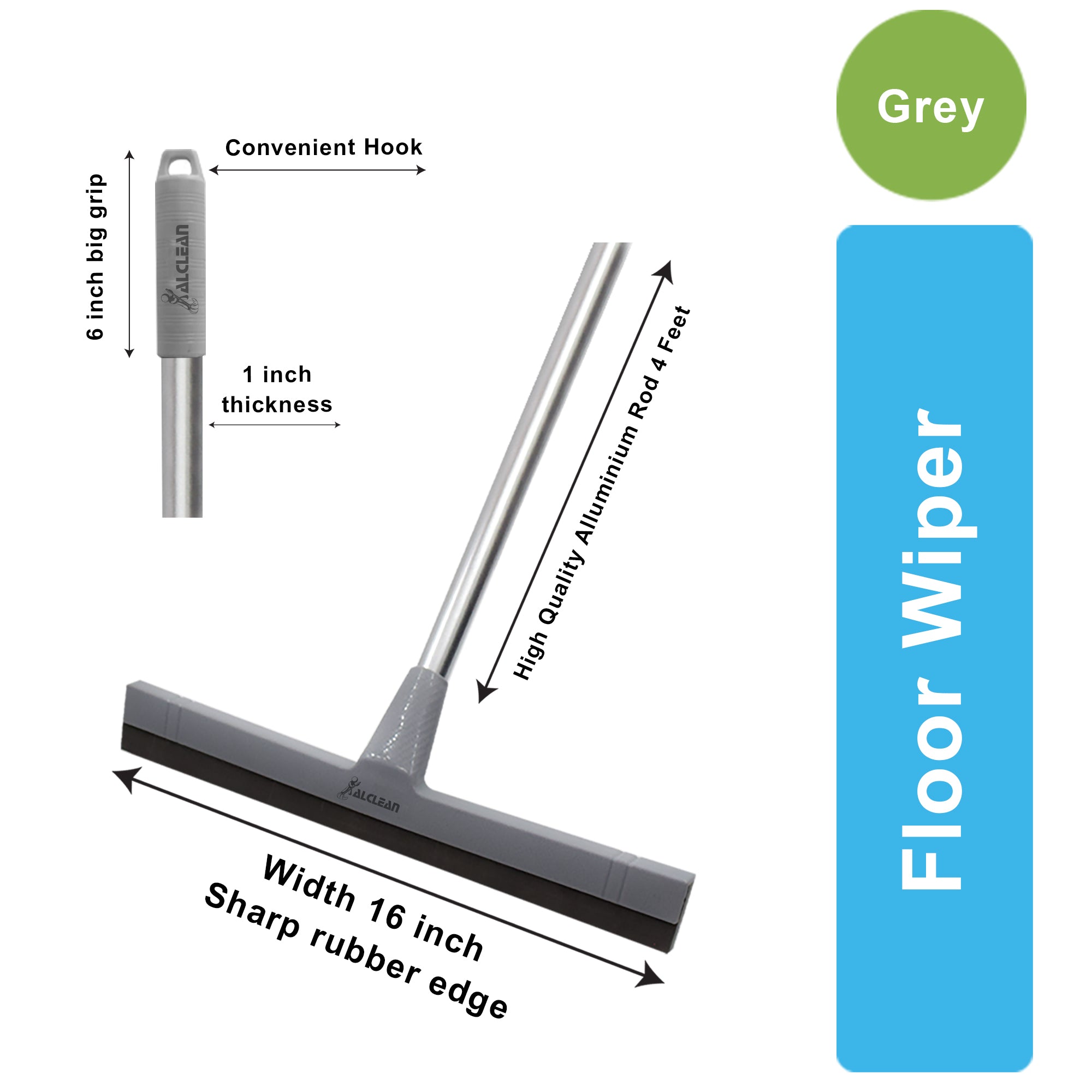 Wiper Set (Grey) Aluminium Rod
