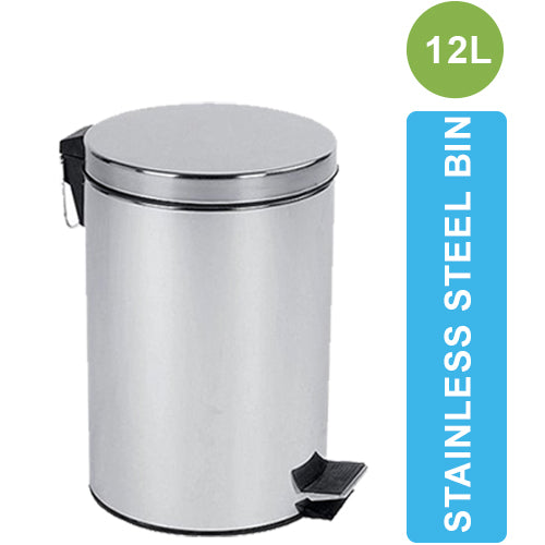 ASD-05-12L-Stainless Steel Dustbin with Pedal 12L
