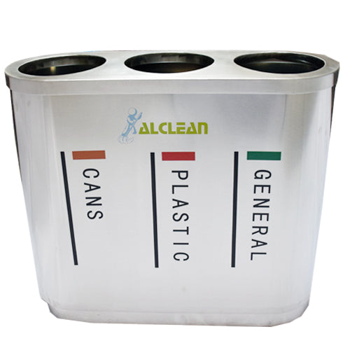 Stainless Steel 3-in-1 Dustbin