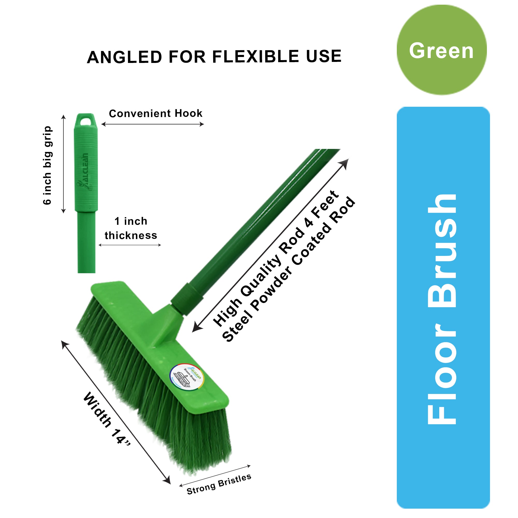 FB-080-GREEN - FLOOR BRUSH (SET)