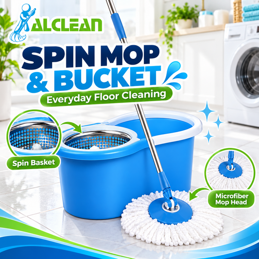 M-015-Blue - Spin Mop Bucket with wheels