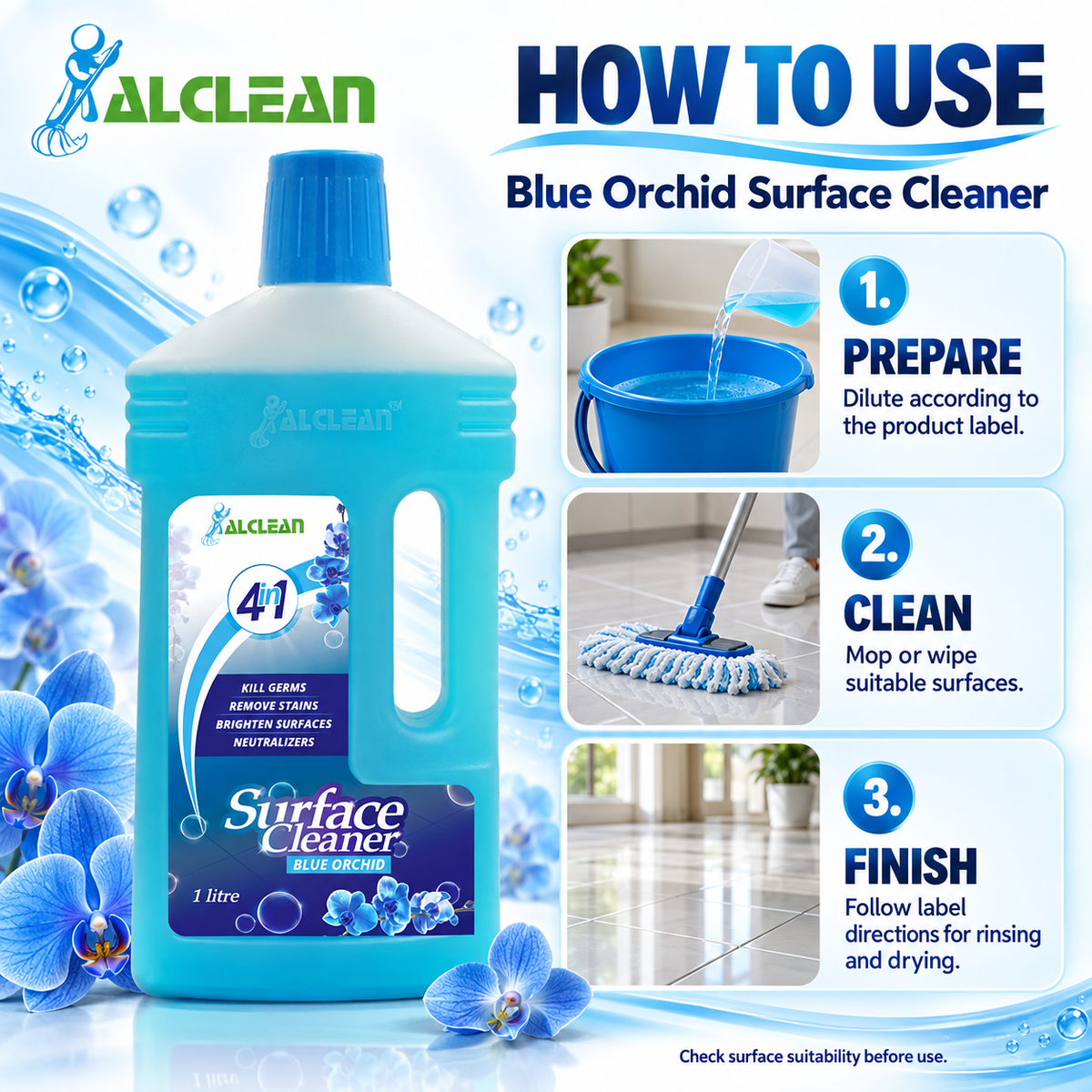 SC-1L- Blue Orchid-Surface Cleaner
