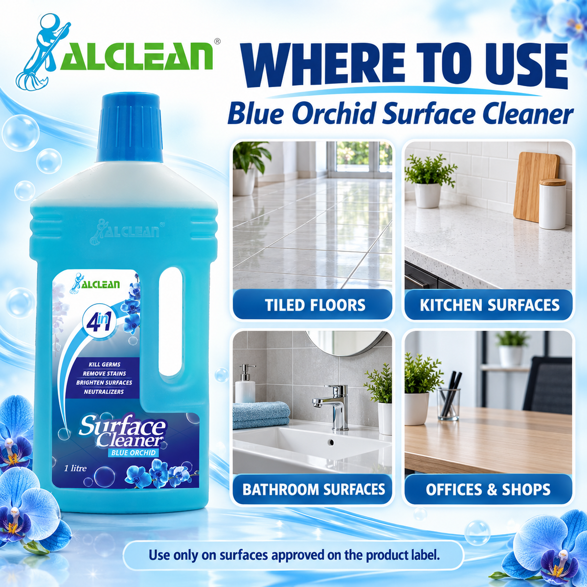 SC-1L- Blue Orchid-Surface Cleaner