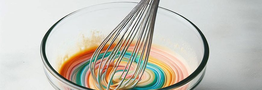 Food color mixing in the batter